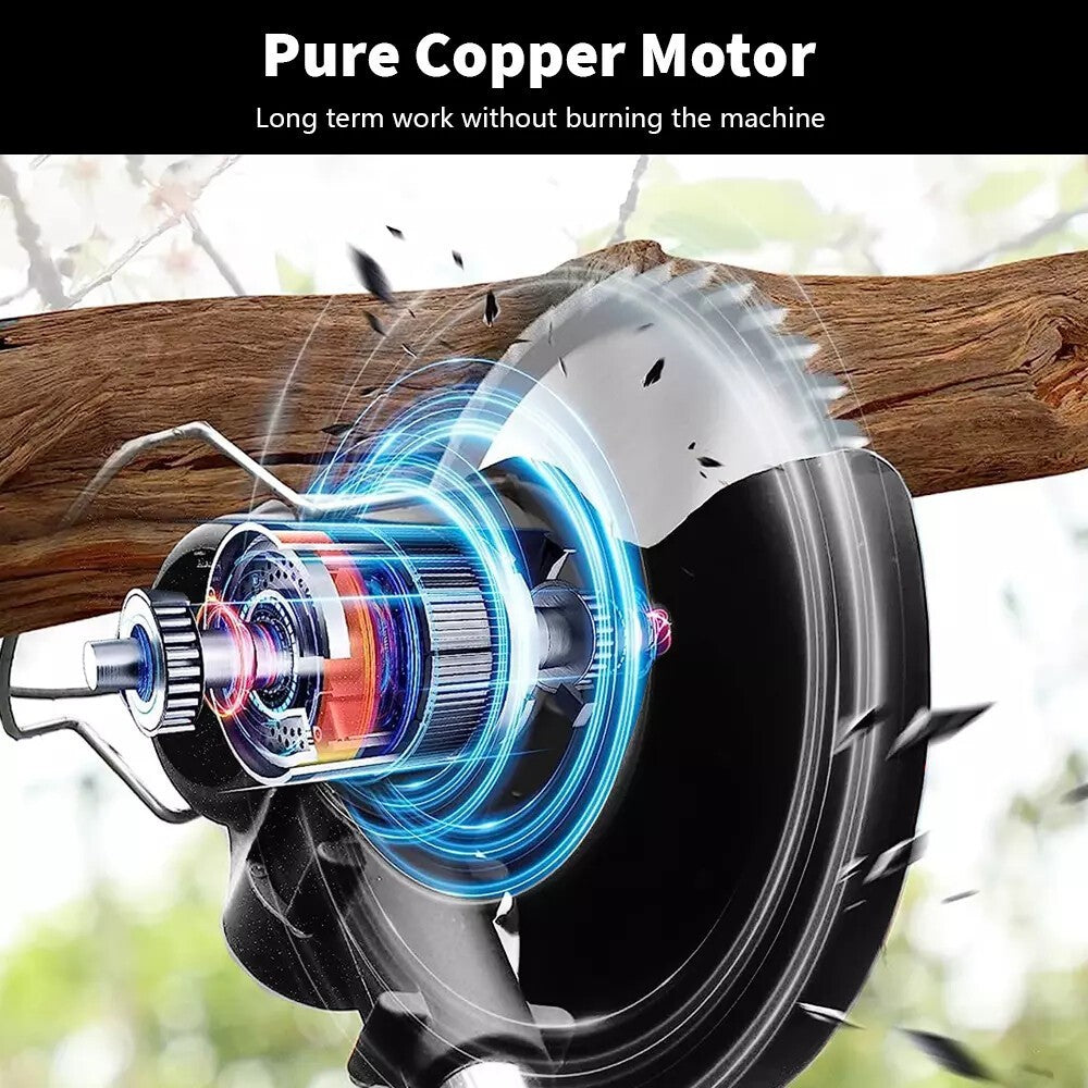 800W Cordless Grass Trimmer With 2 Batteries  Charger Electric Brush Cutter